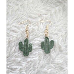 Cactus dangle earrings